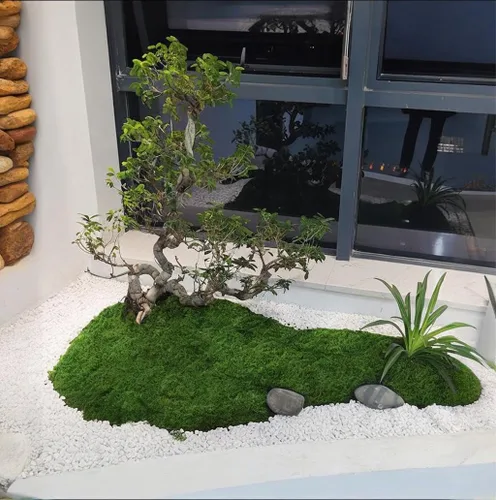 Miniatura 7 de Musgo artificial verde oscuro para decoración, 3.5 onzas de vegetación sintética para plantas en maceta, manualidades, jardines de hadas y bodas