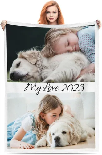 Miniatura 27 de Manta personalizada con texto, fotos, manta personalizada para cumpleaños de adultos y niños, boda, Navidad, Halloween, Día del Padre, Día