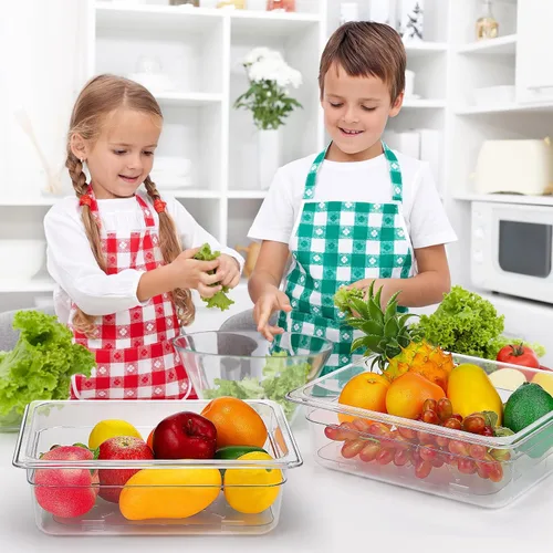 Miniatura 6 de Zubebe 6 piezas de estante de drenaje de plástico para tamaño bandeja de alimentos transparente rejilla de plástico acrílico bandejas de drenaje