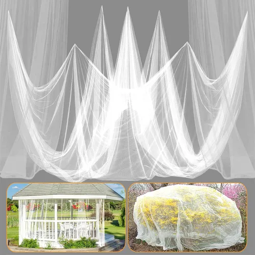 Miniatura 16 de ANPHSIN Mosquitera casi invisible de 65 x 10 pies para patio, pantalla de malla para jardín, porche, balcón, protege la piel y las plantas de Negro