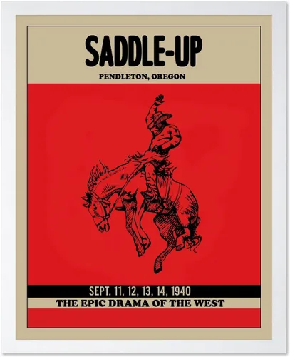 Miniatura 41 de Poster Master Póster de Rodeo marrón – Estampado retro de vaquero sobre caballo – Arte de vaquero – Arte occidental – Arte del salvaje oeste