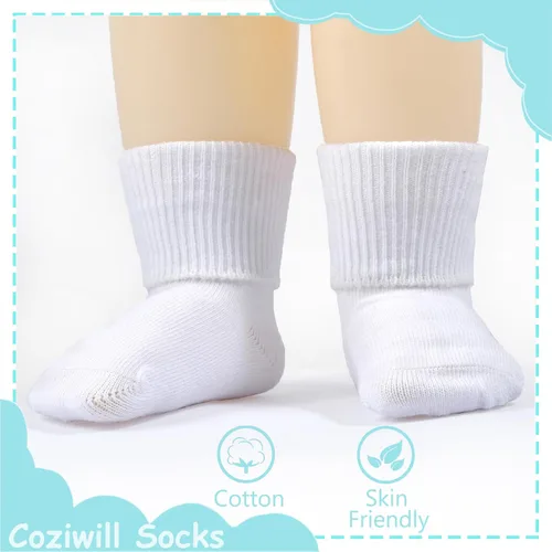 Miniatura 5 de Calcetines de bebé recién nacido sin costuras, calcetines para bautizo, bautizo, bebés, niñas y niños, 0-33-12 meses, paquete de 612