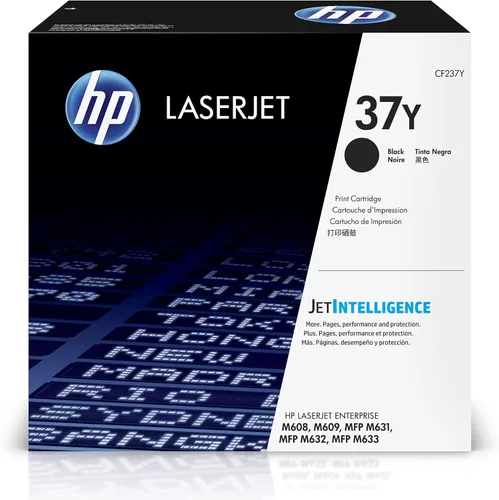 HP Cartucho de tóner negro de alto rendimiento 37Y | Funciona con LaserJet Enterprise M608, M609, MFP M631, M632, M633 Series | CF237Y