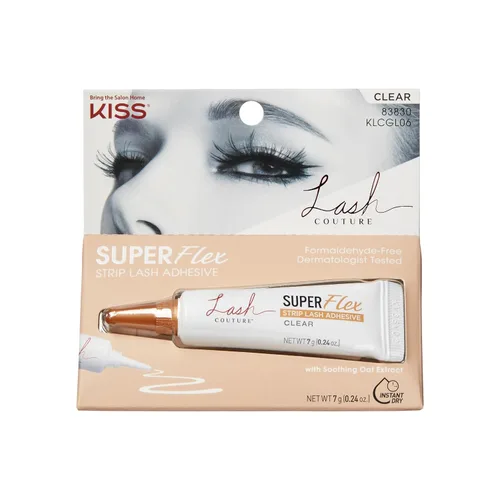 Miniatura 15 de KISS Lash Couture, pegamento para pestañas, pegamento de pestañas súper flexible de avena, color negro, incluye 1 adhesivo para pestañas, de larga