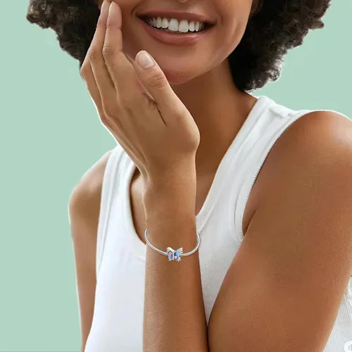 Miniatura 44 de LNQOBU Happy Life - Colgante para pulseras de abalorios, plata de ley 925 para mujer (con un espaciador de cuentas)