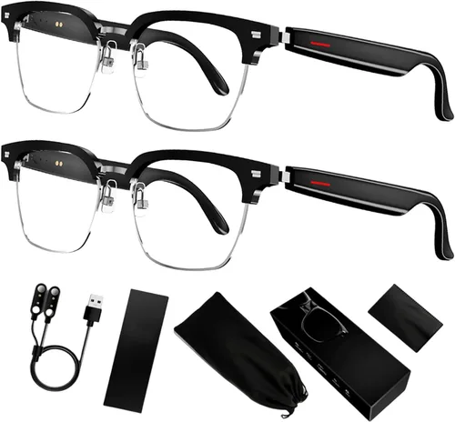 Miniatura 9 de Anteojos inteligentes con canciones escuchables, lentes de sol inalámbricos Bluetooth inteligentes para mujeres y hombres