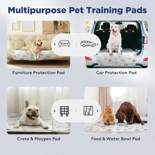 Miniatura 3 de Almohadillas lavables para orina para perros, paquete de 2 almohadillas grandes de 48 x 48 pulgadas, súper absorbentes, reutilizables