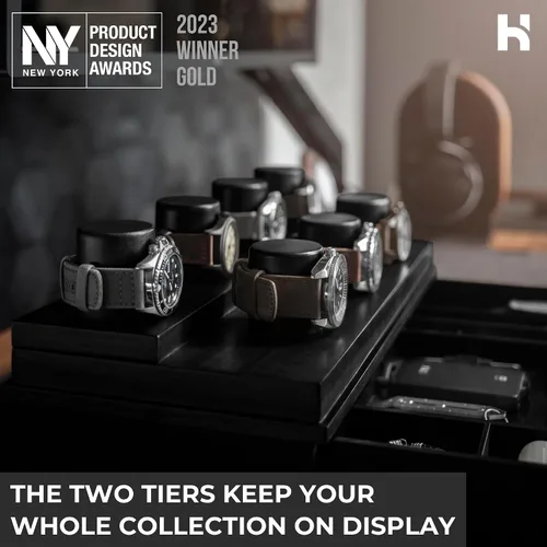Miniatura 4 de Holme & Hadfield Eleva tu colección de relojes con The Collector, estuche de exhibición de reloj premium para 7 relojes, regalo de cumpleaños