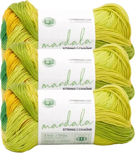 Miniatura 18 de Lion Brand Yarn Hilo Mandala String, Hilo Fingering para Tejer y Crochet, Acoustic, 1 Paquete