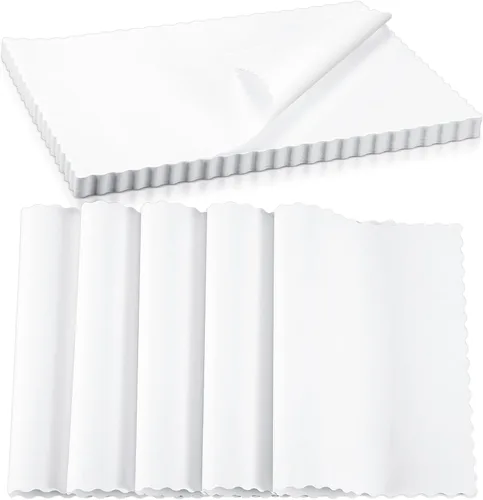 Miniatura 11 de Uiifan 200 manteles individuales de papel, desechables, bordes festoneados, manteles individuales en blanco, a granel para comedor, bodas, fiestas