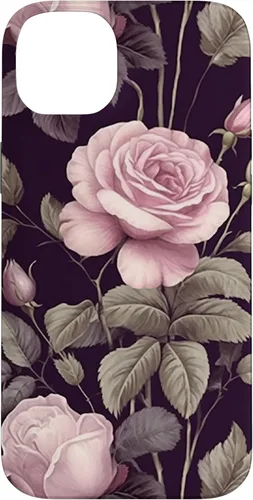 Miniatura 14 de Funda rosa botánica para iPhone 13 Floral Vintage Pattern with cute pink purple