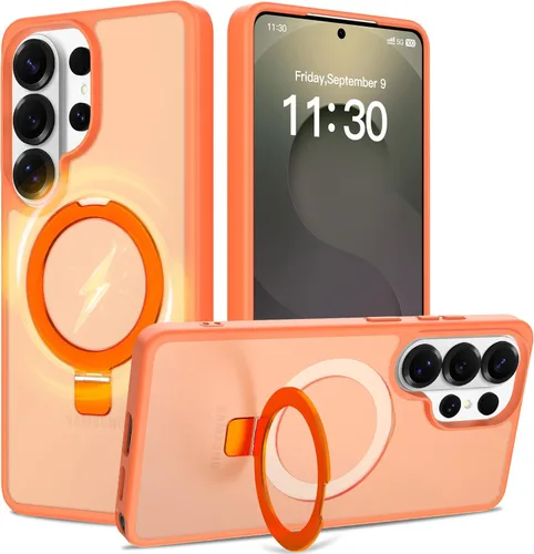 Miniatura 15 de Funda con soporte ultra magnético para iPhone 17 Pro Max [protección militar contra caídas] [compatible con MagSafe] a prueba de golpes, translúcida