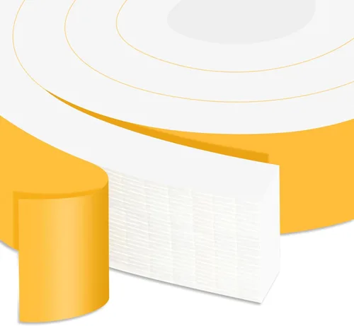 Miniatura 37 de Burlete Adhesivo Fuerte Resistente a la Intemperie, Burlete de Sellado de Puerta de Alta Densidad Resistente a la Intemperie para Puertas Blanco