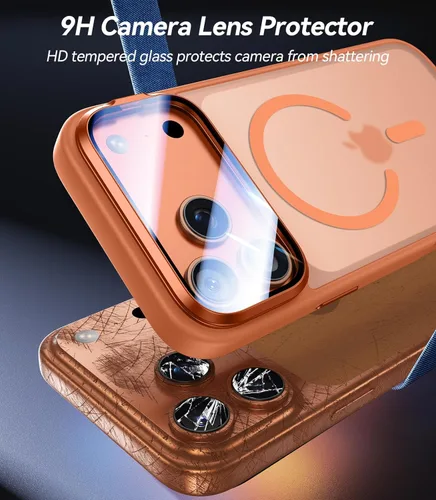 Miniatura 2 de VOFATA - Funda magnética para iPhone 17 Pro Max, cubierta para cámara con soporte, protección completa para la cámara, compatible con MagSafe