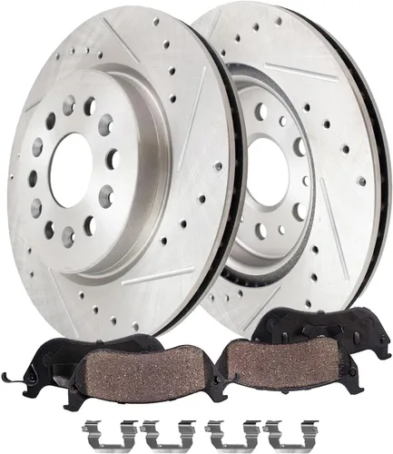 Miniatura 40 de Detroit Axle - Zapatas de freno traseras para Chevrolet Aveo Aveo5 Spark Pontiac G3 Suzuki Swift+ Reemplazo de zapatas de freno semimetálicas