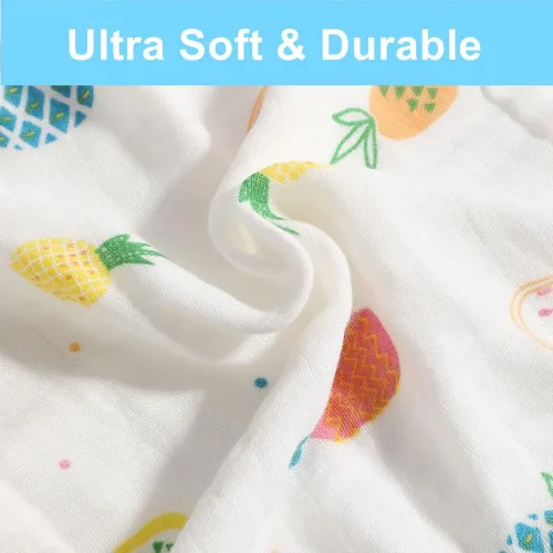 Miniatura 2 de norinori Baby Msulin - Paños de muselina para recién nacidos, 10 paños de muselina para bebé, toallas de lavado de algodón natural suaves