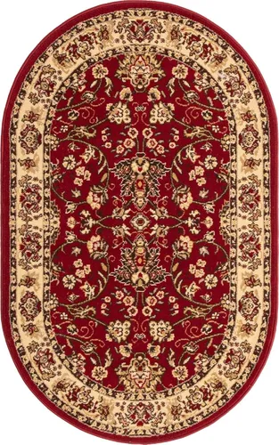 Miniatura 9 de Unique Loom Sialk Hill Collection - Alfombra de área - Washington (3 pies 3 pulgadas x 5 pies 3 pulgadas, ovalada borgoña/crema)