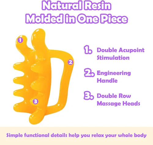 Miniatura 3 de Herramienta de masaje de fascia mejorada para liberación miofascial, celulitis, nudos musculares, puntos de activación (resina), herramienta grande