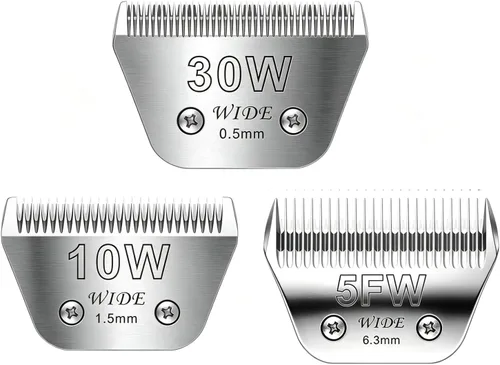 Miniatura 25 de 3 piezas 30 cuchillas para cortapelos de aseo canino Compatibles con Andis Pet Clipper/Oster A5/Wahl KM Series Cortapelo para perros, cuchilla