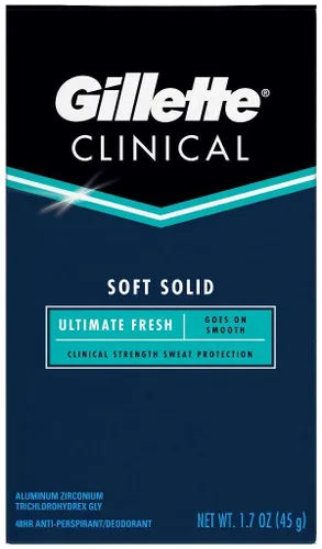 Miniatura 2 de Gillette Desodorante antitranspirante clínico, Ultimate Fresh Advanced Solid 1.70 oz (paquete de 3)