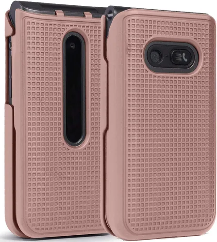 Miniatura 12 de Nakedcellphone Funda para LG Classic Flip, [Negro] Carcasa rígida a presión [textura de rejilla] para LG Classic Flip Phone L125DL