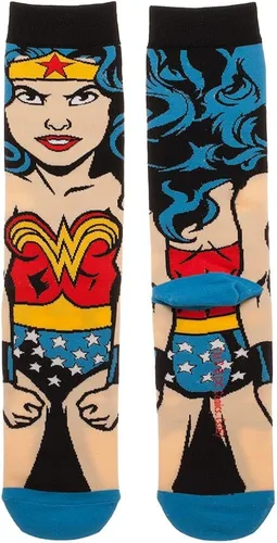 Miniatura 2 de DC Comics Wonder Woman 360 - Calcetines para mujer Azul Patchwork talla única