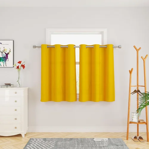 Miniatura 57 de UPOPO Cortinas de niveles de cocina negras de privacidad de lino texturizado de 24 pulgadas de largo, cortinas de café sobre el fregadero, cortinas