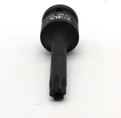 Miniatura 2 de TEMO A prueba de manipulaciones T50 3 pulgadas de largo a prueba de manipulaciones Torx Star 6 puntos Negro Impact Bit Socket 1/2 pulgada Square