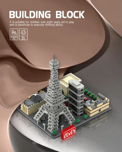 Miniatura 4 de dOvOb Architecture Paris Skyline Juego de Construcción de Micro Mini Bloques, 2324 Piezas de Ladrillos, Kit de Modelo de Colección de Rompecabezas
