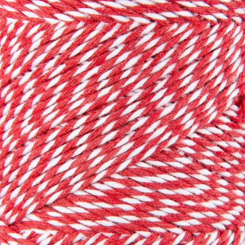 Miniatura 2 de Sensy - Cordón de algodón a rayas para panaderos de alta calidad para manualidades y envoltura de regalos (rojo y blanco)