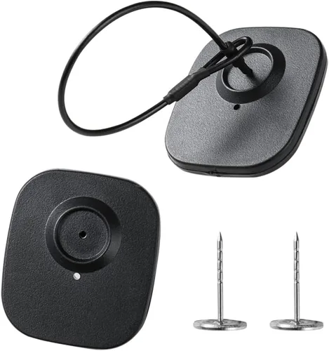 250 etiquetas de ropa de seguridad RF de 8.2 Mhz, etiqueta de ropa EAS al por menor negra con 250 pines y 100 cordones