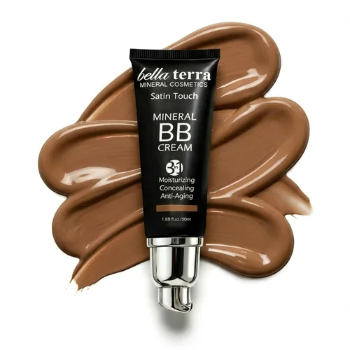 Miniatura 12 de Bellaterra Cosmetics BB Cream – Hidratante con color y base mineral, tono oscuro 108 – Ligero, sin aceite, cobertura acumulable, acabado mate, 42.5