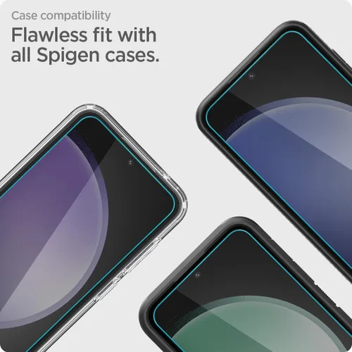 Miniatura 9 de Spigen Protector de pantalla de vidrio templado [GlasTR AlignMaster] diseñado para Galaxy S23 FE - Paquete de 2