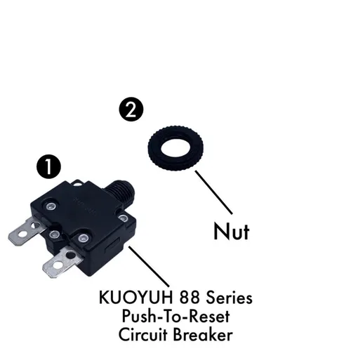 Miniatura 3 de KUOYUH Serie 88 125/250VAC 32VDC 50/60Hz Disyuntor de Sobrecarga Térmica 3-30A (5A)