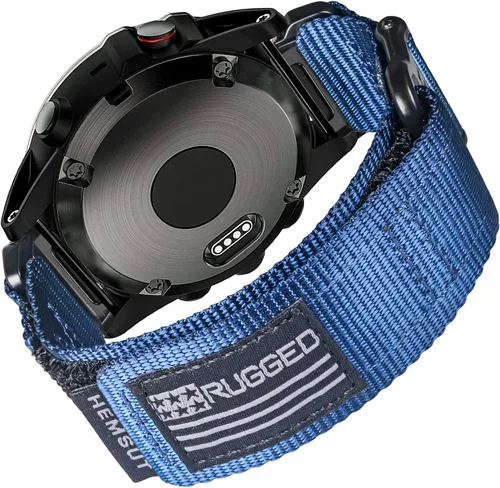 Miniatura 18 de Compatible con la Correa de Reloj Garmin, Correa Deportiva de Nylon Super Resistente con Diseño de Bucle Tejido, Banda de Reemplazo Dura