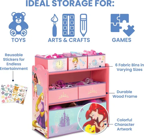Miniatura 4 de Delta Children - Silla de escritorio con compartimento de almacenamiento + Organizador de almacenamiento de juguetes de 6 compartimentos Design and
