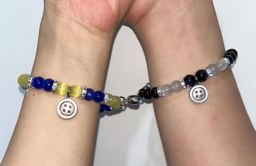 Miniatura 6 de Pulseras a juego para parejas, mejores amigos, pulseras de dijes de gatito araña, regalos de Navidad, joyería a juego de amistad, pulseras