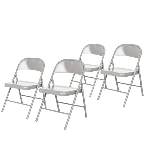 Miniatura 14 de OEF Furnishings OEF900 Series - Sillas plegables de acero ligeras prémium (paquete de 4, negro)