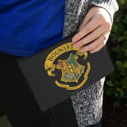 Miniatura 3 de GRAPHICS & MORE Harry Potter Ilustrated Hogwart's Crest - Bolsa organizadora para cosméticos, Blanco