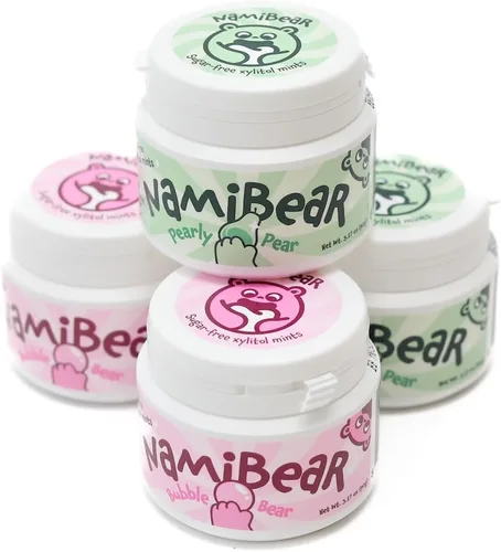 Miniatura 4 de NamiBear Sugar-Free Xylitol Mints for Kids Oral Care Fluoride Free Gluten Free, Vegan, Non-GMO Natural (Bubble Bear)