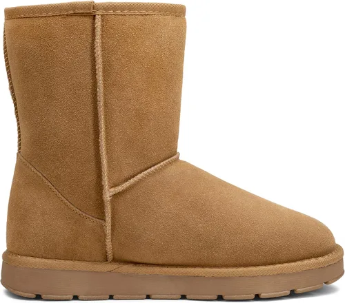 Miniatura 2 de Jousen Men's Winter Boots Suede Snow Boot Leather Mid-calf Shoes Fur Lining