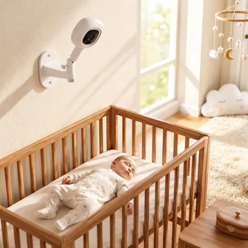 Miniatura 6 de wochel No Drill Baby Monitor Mount for Nanit Pro/Plus, Adjustable Nanit Wall Mount with USB C Charger Mount and 10FT Power Cable, Wall Bracket Stand