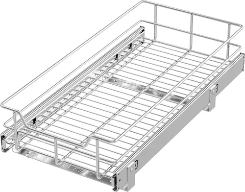 Miniatura 23 de Organizador de armario extraíble de 2 niveles de 15 pulgadas de ancho x 22 pulgadas de profundidad, cajones deslizantes para armarios de cocina, 2