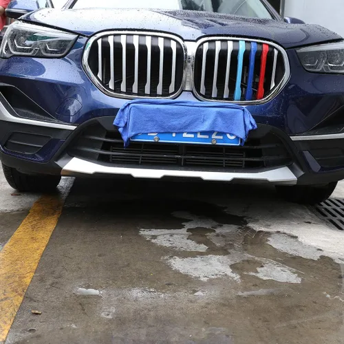 Miniatura 3 de YIWANG ABS cromado exterior parachoques delantero y trasero placa de protección accesorios para BMW X1 F48 2019-2021 Car styling