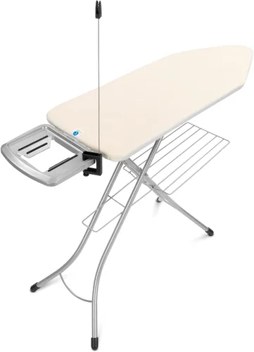 Miniatura 13 de Brabantia Tabla de Planchar C, Soporte para Unidad de Vapor XL, Altura Ajustable, Patas de Goma Antideslizantes, Plegable, Negro Denim, Tamaño C