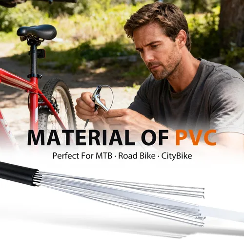 Miniatura 6 de Kit universal de cables de bicicleta – Cables de cambio de freno y cambio con carcasa, tapas de extremo y juntas tóricas, compatible con reparación
