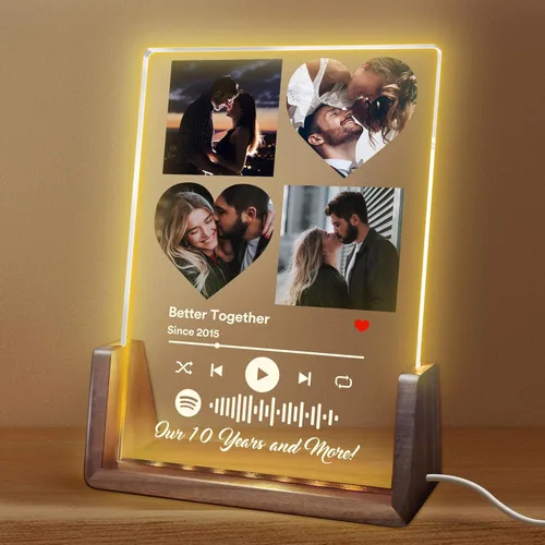 Miniatura 7 de Placa de acrílico de portada de canción y fotografía personalizada de mejores amigas por siempre, álbum de acrílico; regalo ideal para mejores Para