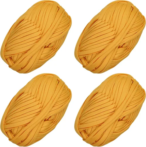 Miniatura 60 de 2 piezas de tela elástica para camisetas, hilo de crochet para tejer DIY, hilo de punto grueso tipo espagueti para proyectos de bolsos, mantas