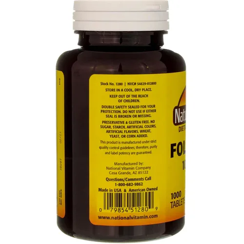 Miniatura 2 de Nature's Blend Ácido fólico 1000 mcg - 1000 comprimidos Paquete de 3