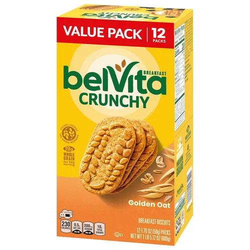 Miniatura 15 de belVita Barras de Desayuno, Avena Dorada, Paquete de Valor, 12 Paquetes (4 Galletas por Paquete)